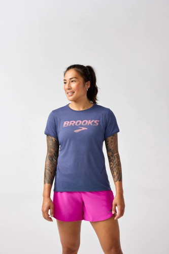 Koszulka do biegania damska Distance Short Sleeve 3.0 niebieska - S