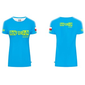 KOSZULKA męska light elastic  RunForFun niebiesko-limonkowa