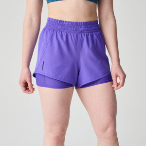Spodenki do biegania damskie Dash 2-in-1 Short  fioletowe