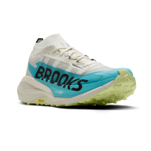 Buty do wyścigów trailowych Cascadia Elite  w teren biało-błękitne