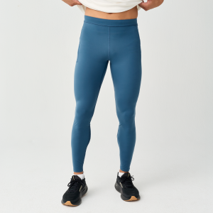 Legginsy do biegania męskie termiczne z odblaskami Thermal Reflective Tight ciemnoniebieskie