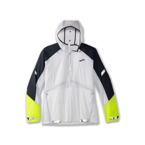 Run Visible convertible Jacket męska wodoodporna kurtka do biegania odblaskowa biała