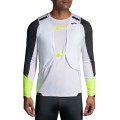 Run Visible convertible Jacket męska wodoodporna kurtka do biegania odblaskowa biała