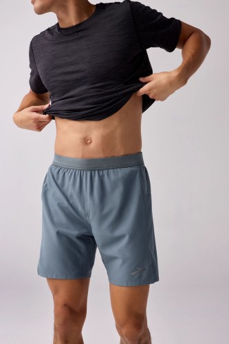 Spodenki do biegania męskie Journey 7″ 2-in-1 Short szare - M